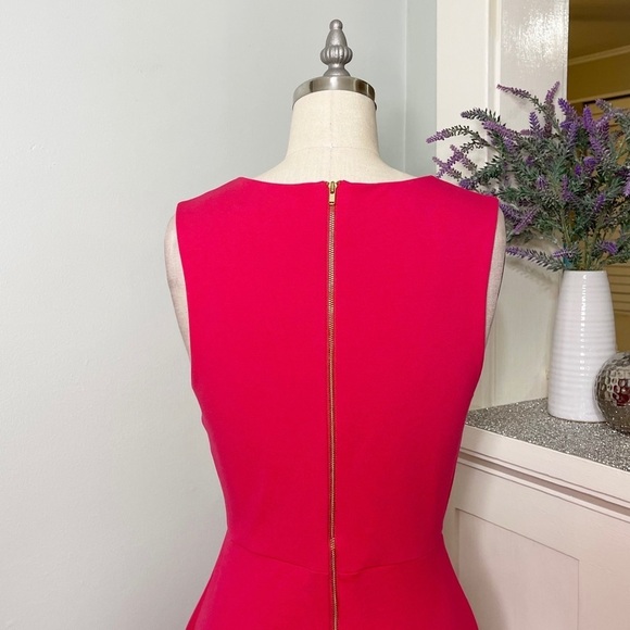 The Limited V-Neck Fit & Flare Skater Dress Hot Pink XS - Picture 6 of 9